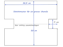 Hier ist die vorlage für das utensilo zum downloaden. Schnittmuster Grosses Utensilo