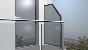 Windschutz Balkon Glas Funfeck Satiniert Windschutz Balkon Balkon Glas Windschutz