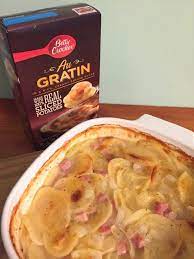 Ham And Onion Altered Boxed Potatoes Oh That Mrs Greene Ham And Potato Casserole Baked Dishes Au Gratin Potatoes Easy