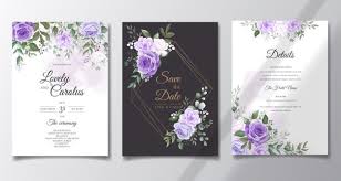 Maybe you would like to learn more about one of these? Premium Vector Beautiful Wedding Invitation Card With Soft Purple Flowers
