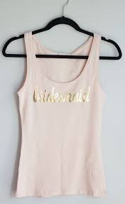 In this video i show you how i made my bridesmaids shirts with diamante transfers and bows. Diy Bridesmaid Tank Tops Blush And Gold Nikki S Plate