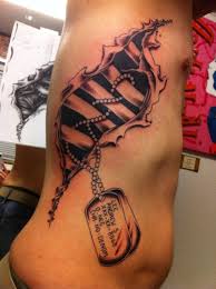 Most recent most views this week most views this month most views all time favorites. Rib Tear Away Tattoo With Dog Tags By Candicethetattooist On Deviantart