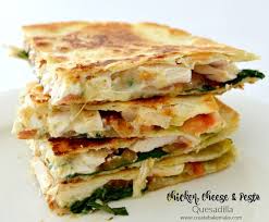 Chicken Cheese And Pesto Quesadilla Recipe Recipes To Cook Quesadilla Quesadilla Recipes Pesto