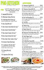 The kitchen boulder is an american bistro located in historic downtown boulder, co, open seven days a week. Pho Kitchen Bar Grill Menu In Boulder Colorado Usa