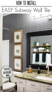 If using a contrasting trim, lay edge tile first. How To Install Easy Subway Wall Tile Pneumatic Addict