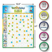 Magnetic Chore Reward Charts For One Or Multiple Kids