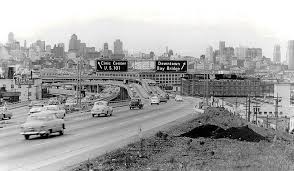 The James Lick Freeway Highway 101 In 1957 Northbound Just Past Vermont St Exit Off P San Francisco California San Francisco Photos San Francisco Bay Area
