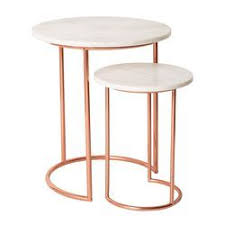 Muse Marble Copper Nesting Tables Copper Decor Nesting Tables