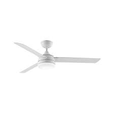 Its dark bronze finish and dark walnut blades look great when placed in your living room or dining area. Fanimation Xeno 56 Matte White Indoor Outdoor Ceiling Fan With Led Light Reviews Crate And Barrel