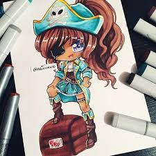 Chibi Done For Paigeeworld Paigeeworld Taliah Anime Chibi Traditionalart Traditional Copic Copicart Copicmarkers Pirate Ani Chibi Anime Anime Pirate