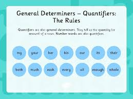 'determiner' is a word used before a norm to indicate which things or people we are talking about. Determiners Determiners The Rules Determiners Are Words That