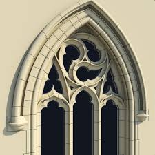 3d Obj Small Arched Gothic Window 3d Model Gothic Windows Gothic Architecture Church Windows