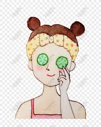 Agar memberi kesan , kartun ini juga memberi kesan lebih unik. Gadis Tangan Kartun Yang Membuat Topeng Mata Timun Gambar Unduh Gratis Imej 611426521 Format Psd My Lovepik Com