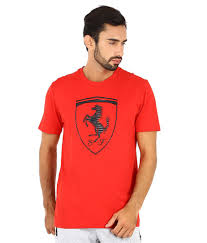 Ferrari shield logo pu badge. Puma Ferrari T Shirt Red Shop Clothing Shoes Online