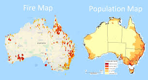 Australia Fire Map Vs Australia Population Map Map Australia Map Australia