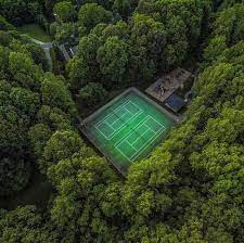 Beautiful Court Insomeplaceintheworld Tennis Artwork Tennis Court Backyard Indoor Tennis