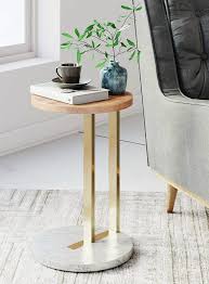20 Gorgeous Side And Accent Table Ideas For Your Small Space Living In A Shoebox Side Table Wood Marble Side Tables Round Side Table