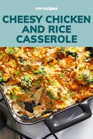 Cheesy Chicken And Rice Casserole Recipe In 2020 Cheesy Chicken Rice Casserole Recipes Easy Chicken Dinners