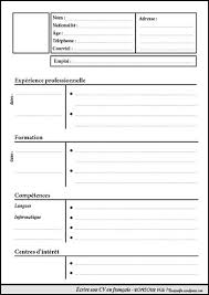 Exemple De Cv Vierge A Remplir Le Meilleur Exemple