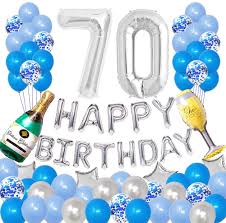 Maybe you would like to learn more about one of these? Happy 70th Birthday Party Decorations Pack Blue Silver Theme Happy Bi Theme My Party