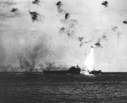 Uss Enterprise Hit By A Kamikaze Attack During The Battle Of Leyte Gulf Knocking Her Out Of The Rest Of The War 610 Uss Enterprise Uss Enterprise Cv 6 Leyte