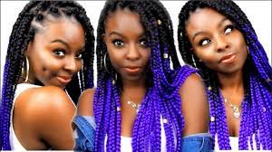 Diy Ombre Box Braids Easy Grip Rubberband Method Kotton Kandy Hair Youtube Ombre Box Braids Easy Braids Braided Hairstyles Easy