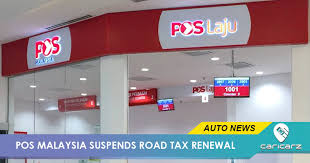 On 22 february 2021, pos malaysia announced that they were instructed by jpj (jabatan pengangkutan jalan) to temporarily suspend road tax renewal (lesen kenderaan motor) at all post offices nationwide. Pos Malaysia Suspends Road Tax Renewal Until 31st March Auto News Caricarz