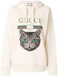 Children's gabardine jacket with gucci cat. Gucci Mystic Cat Logo Hoodie Gucci Hoodie Hoodies Gucci
