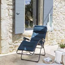 fauteuil relax lafuma futura be comfort bleu encre hauteur 18 x largeur 73 x longueur 100 cm gamm vert relaxliege relaxen gartenmobel