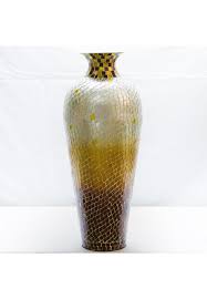 Large, metal vases are very trendy, so i decided to make a list of a few awesome ones that you can easily afford and order through online stores. Buy 20 Amphora Nouveau Vase Metal Floor Vase With Decorative Glass Mosaic Overlay Decorshore