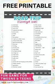 You can use the road trip printable for as an activity for the whole family to work on together on or as a competition between family members. Road Trip Scavenger Hunt Free Printable Lists For Kids Fun Loving Families