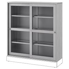 Buy ikea klingsbo glass display cabinet lockable. Havsta Grey Glass Door Cabinet 121x35x123 Cm Ikea