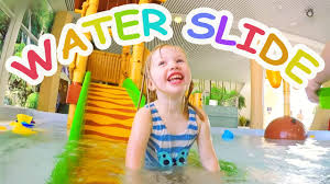 Water Slides For Kids With Spelling Indoor Family Water Park Fun Youtube