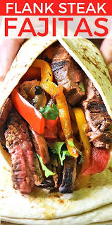 Quick Easy Dinner Marinated Flank Steak And Loads Of Flavorful Veggies Make A Delicious Fajita Filling Flank Steak Fajitas Fajita Recipe Steak Fajita Recipe