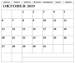 Kalendar ini terdiri daripada dua jenis iaitu dalam bentuk pdf (document) dan jpeg (gambar) yang mana merangkumi cuti sekolah dan cuti umum. Kalender Oktober 2019 Frei October Calendar Calendar 2019 Printable Calendar