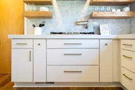 If you're using the old hinges that are still attached to the base cabinet, hold the door up with the hinges extended to touch. Learn How To Place Kitchen Cabinet Knobs And Pulls Cliqstudios
