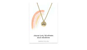 Every purchase you make puts money in an artist's pocket. Amazon Com Rainbow Necklace For Women And Girls Choose Love Kindness Rainbows Stamped Rainbow Charm With Quote 15 17 Adjustable Chain Gold Clothing