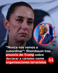 🗣️ La presidenta Claudia Sheinbaum aseguró que en México “nunca nos vamos  a subordinar y no aceptamos injerencismos”, luego de que el presidente  electo de Estados Unidos, Donald Trump, dijo que declarará