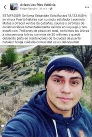 Estafador! Este es o otro estafador que acompaña a Sebastián soto él se  llama Jorge Leonardo Matus maureira 17.863.362-7 jodiendo a la gente  jugando con sus sueños y dinero estuvieron en puerto