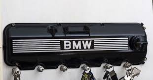 Bmw Valve Cover And Spark Plug Key Rack This Would Be Perfect For Our Industrial And Automotive Decor Car Parts Decor Car Part Furniture Garage Decor