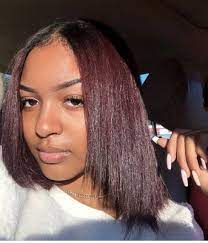 Pin By Kourt On Skin Dyed Natural Hair Natural Hair Silk Burgundy Hair