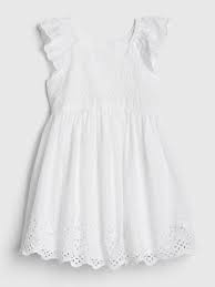 Gap Babies Eyelet Flutter Dress New Off White Flutter Dress Girls White Dress Toddler White Dress