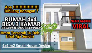 Superr Tiny House 4x4 Meters Rumah 4x4 Desain Rumah Kecil