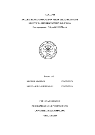 We did not find results for: Doc Peran Sektor Ekonomi Kreatif Bagi Perekonomian Indonesia 2 Monic Caecillia Academia Edu