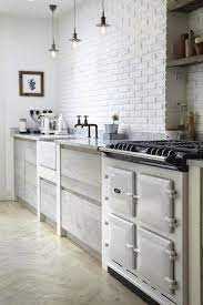 oak draws kitchen aga fornuis dual control elektrisch fornuis cucine keuken baksteen baksteen schilderen en moderne keukens