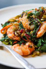 Seared Shrimp With Chard Chiles And Ginger Recipe Recipe Chard Recipes Recipes Nyt Cooking