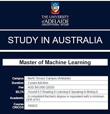 Study In Australia In The University Of Adelaide Master Of Machine Learning Campus North University Of Adelaide Machine Learning Educational Consultant