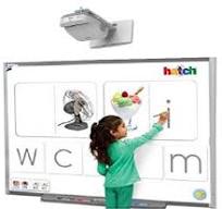 77" Interactive whiteboard with Projector Bundle for Classroom (Plug and  Play)