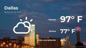 Pronóstico del tiempo en Dallas, Texas para este sábado 18 de julio