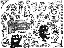 Download Monster Doodles And Chewie By Wordofwar On Deviantart Monster Doodles Line Doodles Doodles